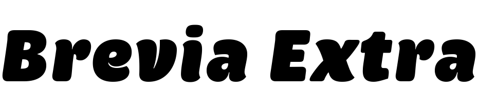 Brevia Extra Black Italic Font Download Free